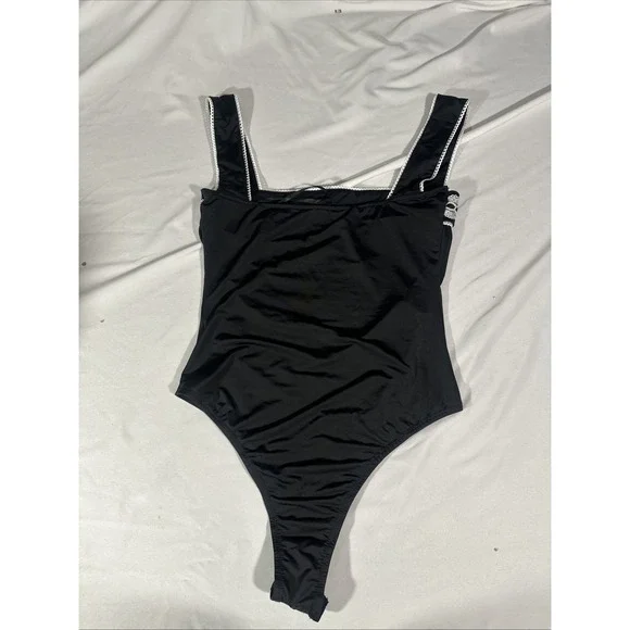 NWD $49‎ Princess Polly [ 4 US ] Square Neck Lace Keating Bodysuit Black #6996 - Picture 10 of 13
